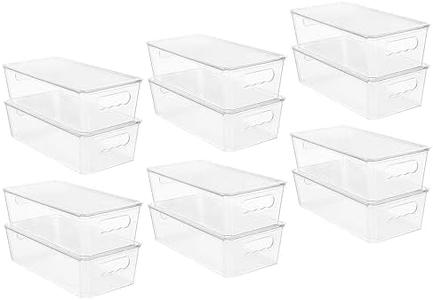 Vtopmart 12pcs Clear Stackable Storage Bins by Vtopmart