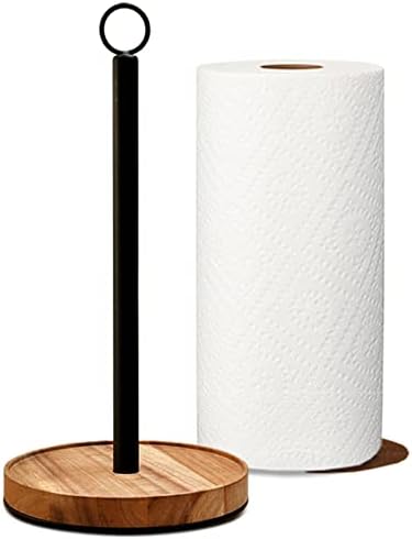 WILDMOS Paper Towel Holder Countertop, Solid Acacia Wood by WILDMOSENJOYYOURHOME