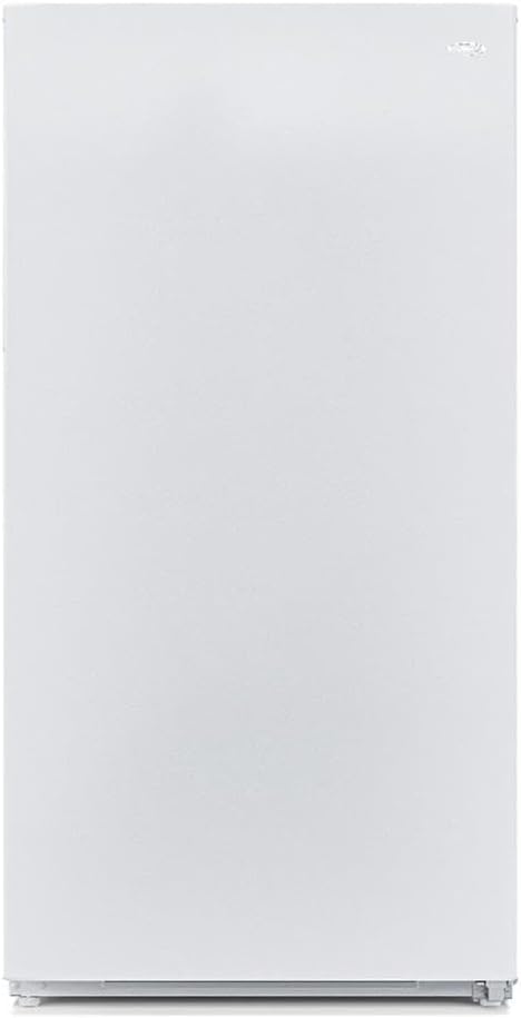 Pemberly Row Contemporary 17 Cu. Ft Upright Freezer in White.
