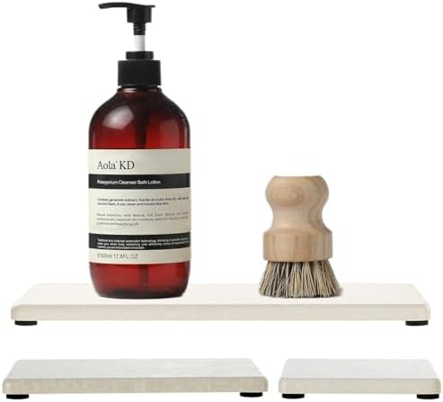 Razborci 3PCS Bathroom Sink Vanity Trays, Quick Stone Drying Mat Dish Soap by Razborci