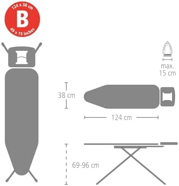 Brabantia Replacement Ironing Board Cover | All-in-One Set | Fits Comfort Board - Image 5