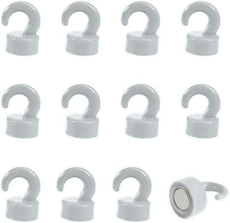 Magnetic Hooks Small But Strong, 12 Pack 8Lbs Holding Capacity by JINGZHAN