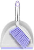 NACENA Mini Broom and Dustpan Set, Small Dust Pan and Brush Set, Light&Purple by nacena