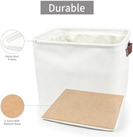 Bagnizer Collapsible Fabric Storage Cubes 11x11 Cube Storage Bins, 4 Pack - Image 5