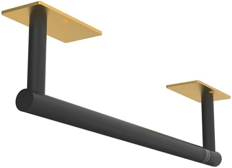 Paper Towel Holder Under Cabinet Self Adhesive Black & Gold by WZKALY
