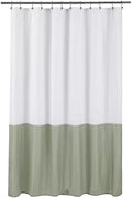 ALYVIA SPRING Waterproof Fabric Shower Curtain or Liner White/Sage by ALYVIASPRING