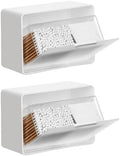 Qtip Holder, 2 Pack Wall Mount Qtip Holder Organizers by KIMERSE