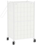 WOWLIVE Rolling Laundry Basket, Metal Wire Frame Laundry Hamper by WOWLIVE