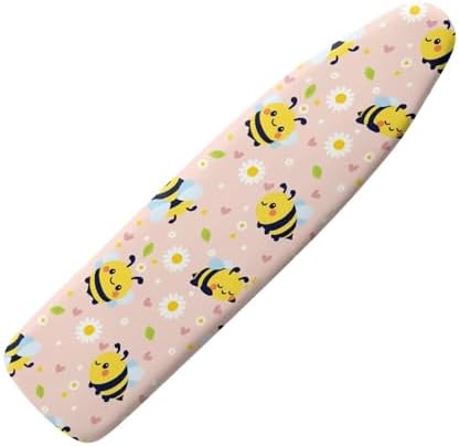 Bee Daisy Print Ironing Board Cover 15x48 Ironing Board Cover, Resist Scorching by PJHEQOXE