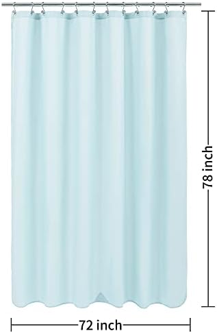 ALYVIA SPRING 72x78 Long Waterproof Fabric Shower Curtain or Liner Blue - Image 7