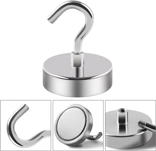 DIYMAG Magnetic Hooks, 170lbs 16pcs Cruise Cabin Essentials Heavy Duty N52 - Image 6