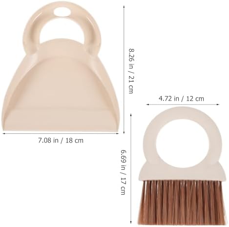minkissy 1set Mini Broom and Dustpan Set Portable Handheld Cleaning Brush and - Image 2