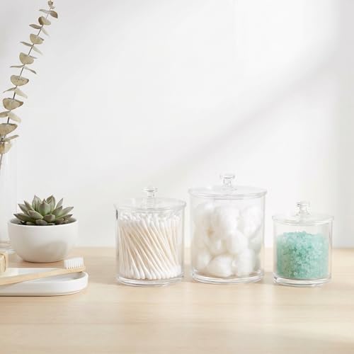 SheeChung 3 Pack Clear Acrylic Qtip Holder - Image 6