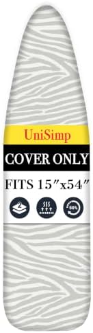 UniSimp Ironing Board Cover and Pad 15"x54" Extra Thick Natural Cotton by UniSimp