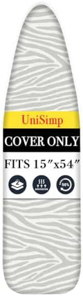 UniSimp Ironing Board Cover and Pad 15"x54" Extra Thick Natural Cotton by UniSimp
