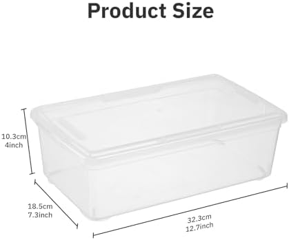 novelinks 12 Pack 6 Quart Clear Plastic Storage Bins - Image 2