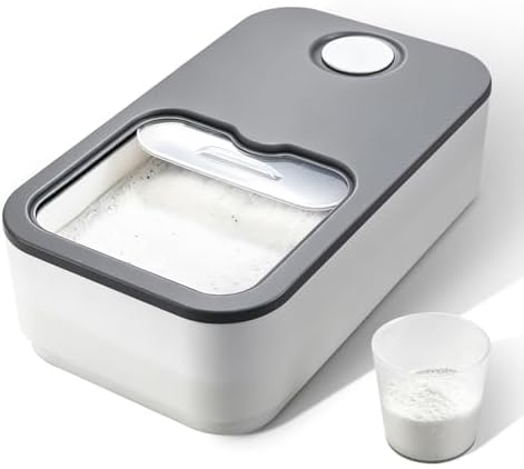 2.6GAL Laundry Powder Container, Powder Laundry Detergent Container, Plastic by VOTLEVT