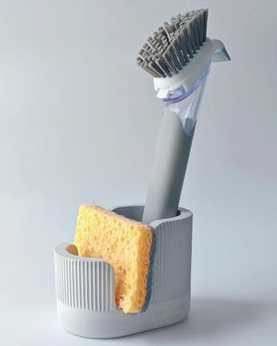 2-in-1 Diatomite Sponge Holder for Kitchen Sink, Quick-Drying Sponge and Dish by BekPooQ