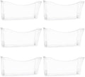 EASEPRES 6 Pack Clear Single Pocket Hanging File Organizer, Plastic Wall Mount by EASEPRES