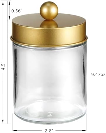 3PC Farmhouse Decor Qtip Holder Apothecary Jars - Image 4
