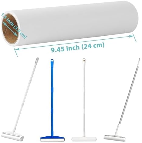 Floor Lint Roller Refills 9.45 inch Pet Hair Sticky Roller Refills - Image 2