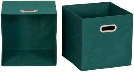 Household Essentials 6 ct Open Fabric Cube Storage Bins, Forest Green - Image 4