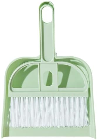 CREATCABIN Small Broom and Dustpan Set Green Mini Dust Pan and Brush - Image 7