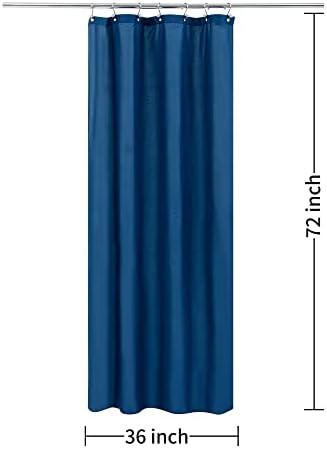 ALYVIA SPRING Stall Waterproof Fabric Shower Curtain or Liner Navy - Image 7