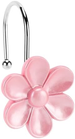 3D Floral Shower Curtain Hooks, Living Room Fun Home Decor by GNUEYART