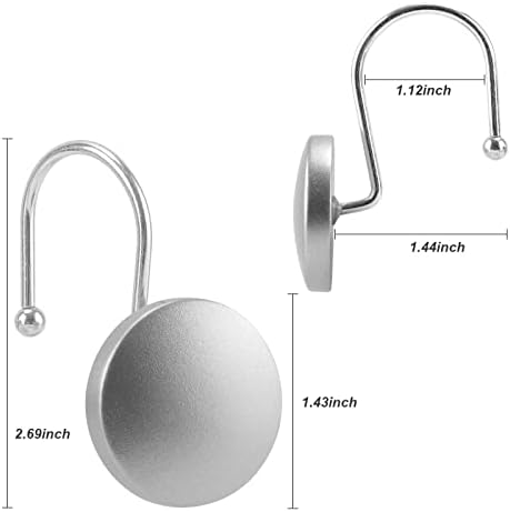 Decorative Shower Curtain Hooks, Simple Modern Style Round Flat-Back Button - Image 4