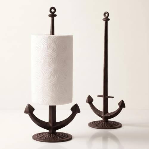 Maxdot Coastal Paper Towel Holder, 8.5 x 7 x 15.5 Inch Heavy Duty Cast Iron by Maxdot