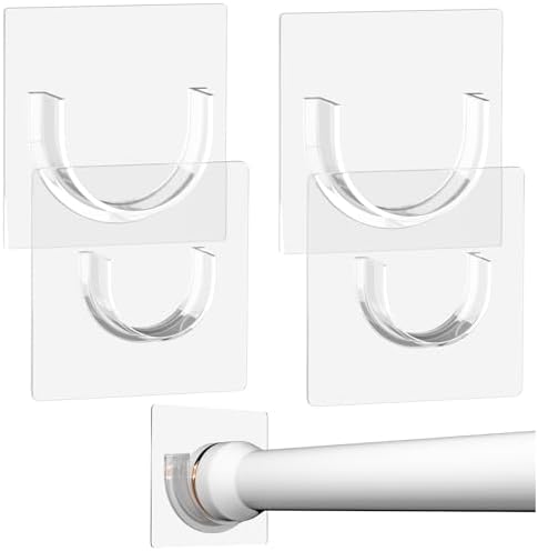 Shower Curtain Rod Holder with Strong Adhesive, No Drilling by Unknown