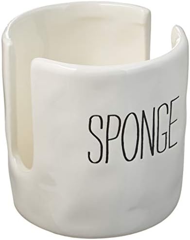 Mud Pie Kitchen Dish Sponge Holder Caddy, Off White by MudPie