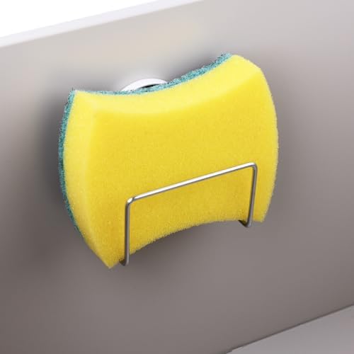 Magnetic Sponge Holder for Kitchen Sink, Stainless Steel Sink Organizer by LEVOSHUA