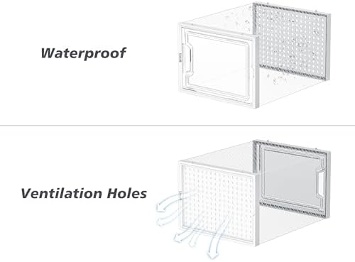 HOMIDEC XL Clear Shoe Storage Boxes, Stackable Shoe Organizer - Image 4