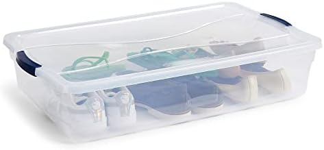 Rubbermaid Cleverstore 42 Quart Stackable Plastic Storage Container Organizer - Image 4