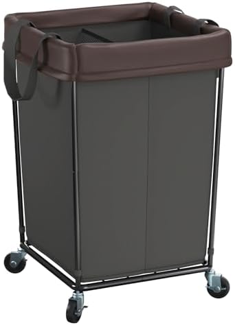 Rolling Laundry Basket with Wheels, 160L Rolling Laundry Hamper with Wheels by Mefirt