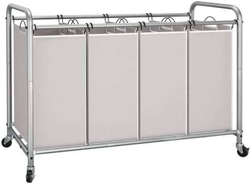 STORAGE MANIAC Laundry Sorter 4 Section, 47.5 Gal Laundry Hamper by STORAGEMANIAC