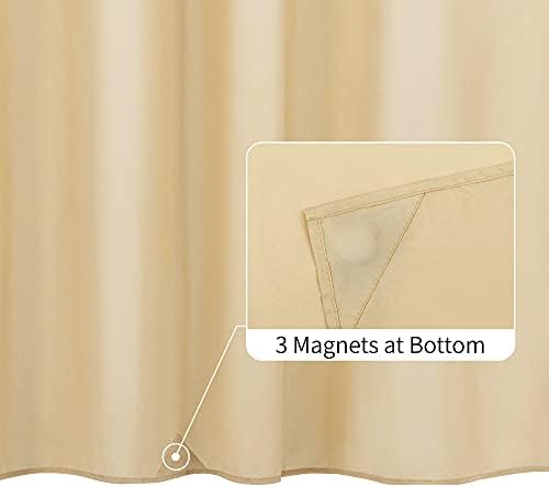 ALYVIA SPRING 72x74 Long Waterproof Fabric Shower Curtain or Liner Khaki - Image 2
