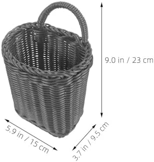 2pcs Black Plastic Hanging Basket - Image 2