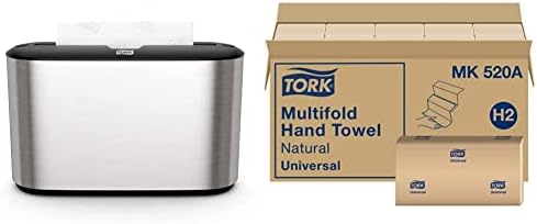 Tork Xpress Paper Towel Dispenser and Tork Multifold Hand Towel Natural H2 by Tork
