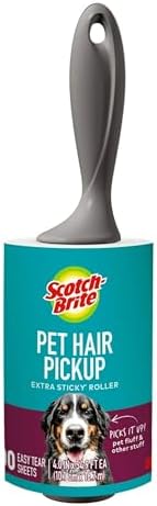 Scotch-Brite Pet Extra Sticky Hair Lint Roller, 600 Sheets Total, 6 Pack by Unknown