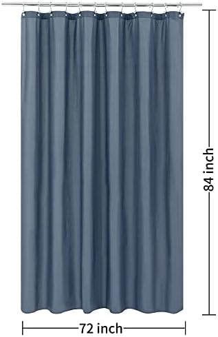 ALYVIA SPRING Extra Long Fabric Shower Curtain or Liner Stone Blue - Image 7