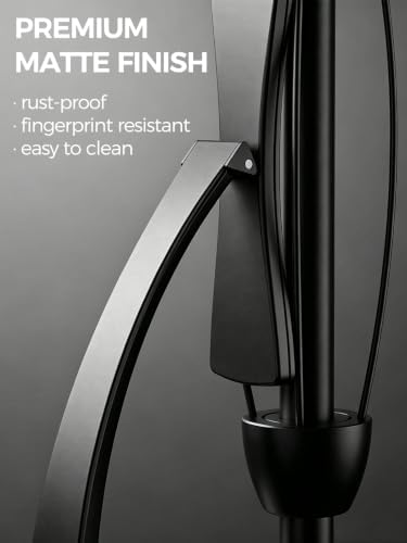 VEHHE Black Paper Towel Holder Countertop, Spring Activated Arm - Image 2