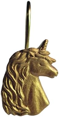 Two Fish Home Fashions Set of 12 Decorative Unicorn Shower Curtain Hooks - Image 4