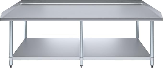 Stainless Steel Equipment Stand with Undershelf + Casters, Heavy Duty, Commercial Grade, NSF Certified (30" Width x 72" Length)