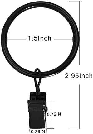 LLPJS 20 Pack Metal Curtain Rings - Image 2