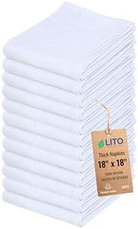 Thick Cotton Napkins – Flour Sack Napkin by LITOLinenandTowel