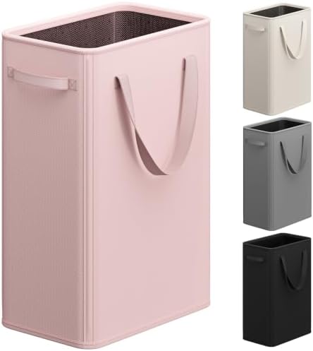Optish 75L Pink Slim Laundry Hamper, Large Laundry Basket by Optish