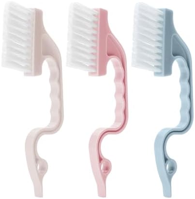 Slick- Window Track Cleaning Brush, 3 Pack, Colorful Ergonomic Handle, Built-in by SlickSolutions
